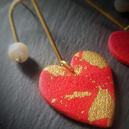 Cercei Inimi cu perle [4]