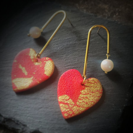 Cercei Inimi cu perle [3]