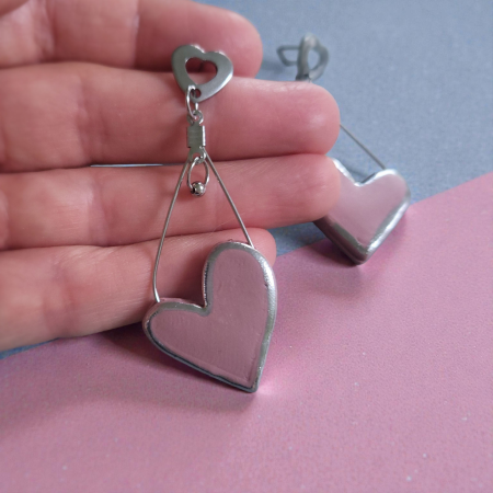 Cercei inimi roz [1]