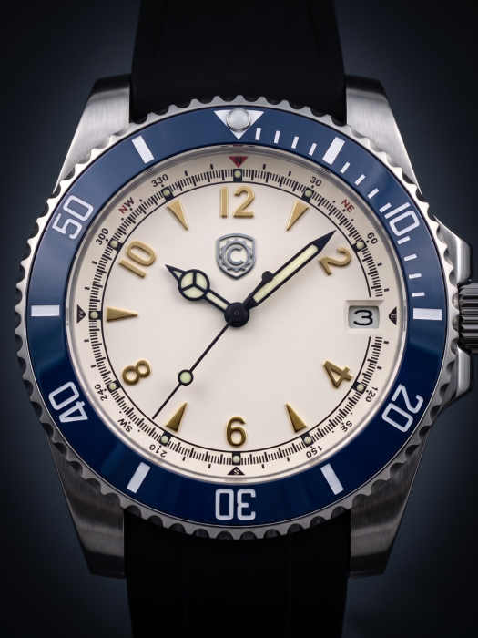 Cream Navy Diver Custom NH35 40mm [3]