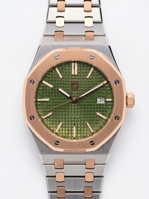 Olive Waffle Two-Tone Custom Homage NH35 41mm [2]