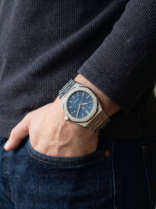Blue Waffle Steel Custom Homage NH35 41mm [5]