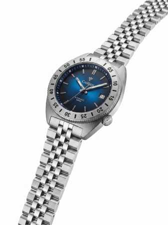 Second Life - Cadisen Retro Diver Blue NH35 Second Life Full Box