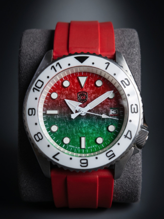 Watermelon Diver Custom 43mm Ceramic Bezel FKM Strap [2]