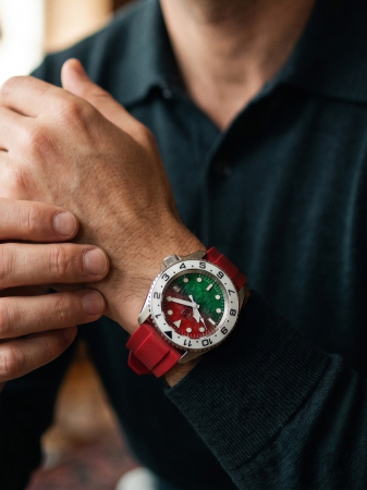 Watermelon Diver Custom 43mm Ceramic Bezel FKM Strap [4]