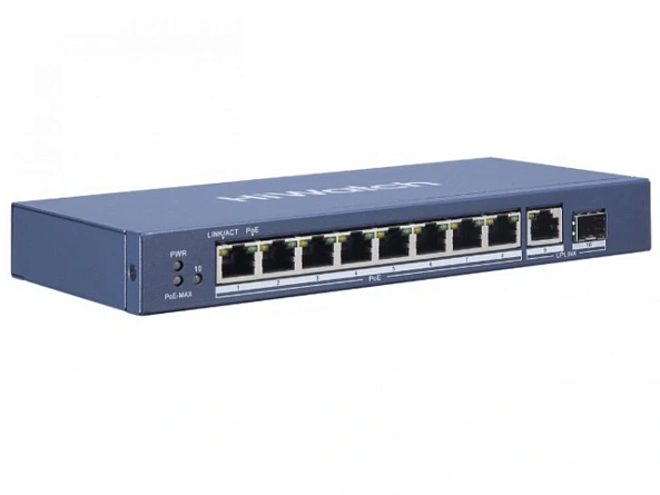 IT - Switch Gigabit PoE HiWatch 8 porturi pentru CCTV