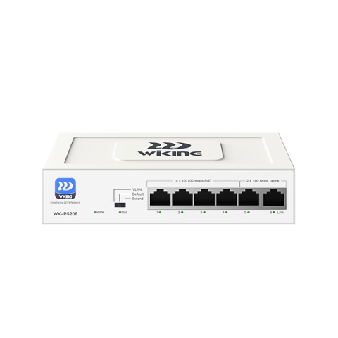 Switch si POE - Wi-Tek Switch PoE WK-PS206 (4PoE + 2Uplink)