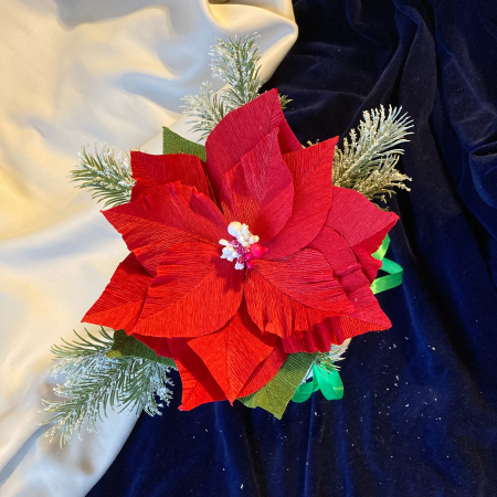 Flori de hartie - Craciunita din hartie