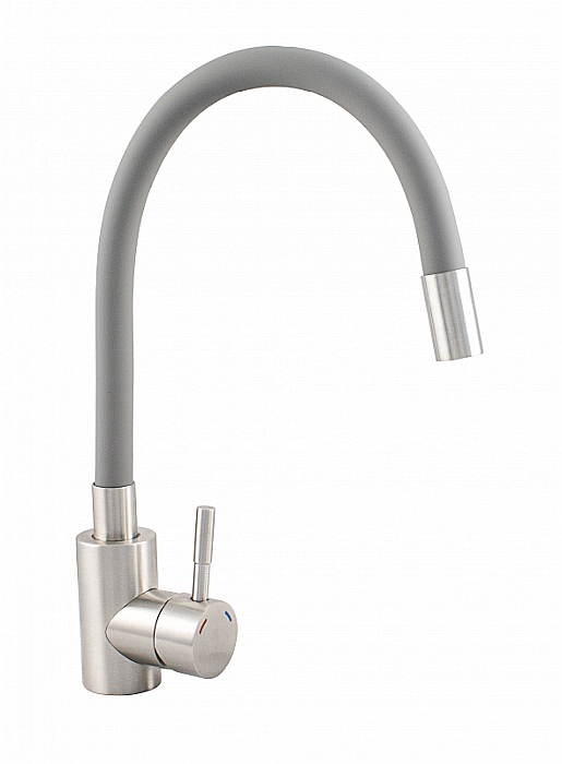 Batarie bucatarie INOX pipa flexibila GRI, Ermetiq [1]