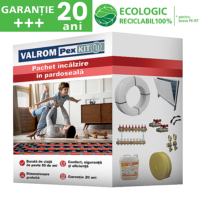 Pachet de incalzire in pardoseala VALROM PEXKIT Eco - 50 MP [1]