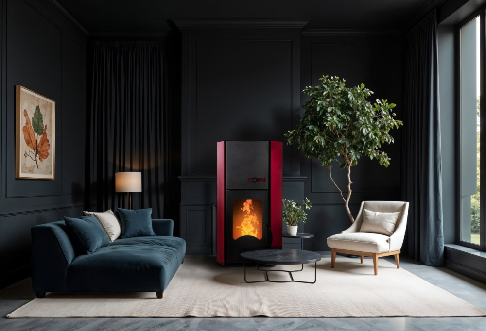 Pachet Termosemineu peleti cu agent termic KOPH PM 18 kW Fiama [2]