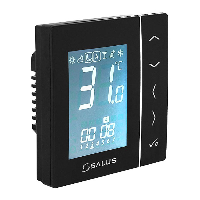 Salus VS10BRF TERMOSTAT NEGRU WIRELESS CU MONTAJ IN DOZA [2]