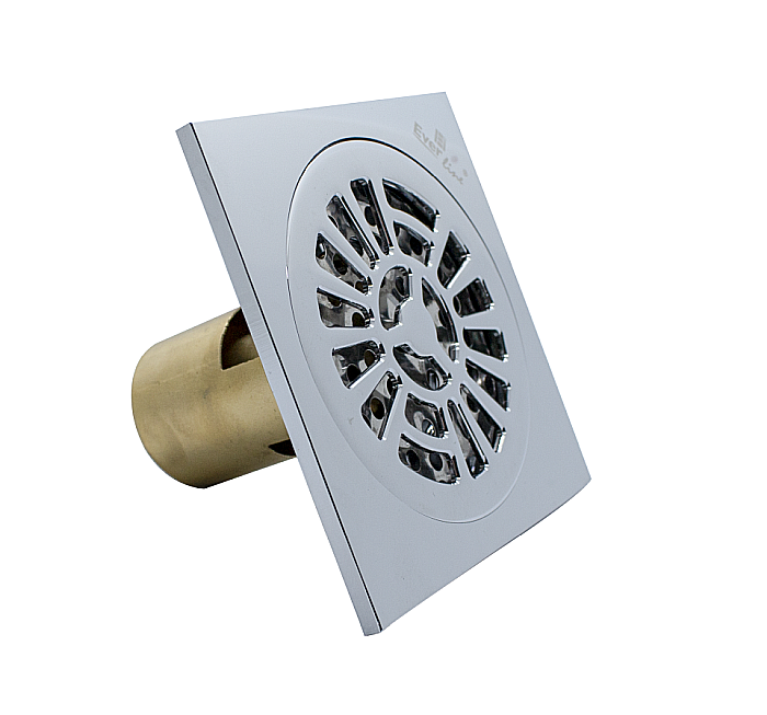 Sifon pardoseala cu ventil alama si capac inox [3]