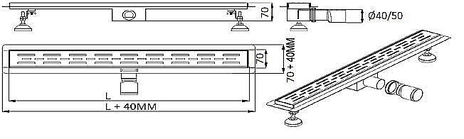 Rigola din inox placabila 700x70 [7]