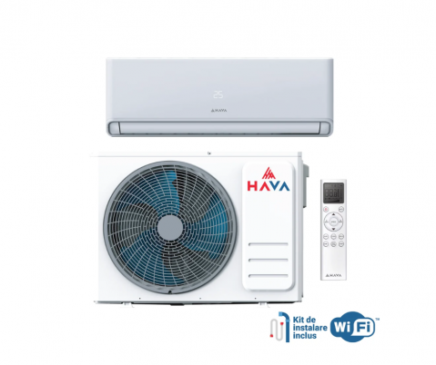 AER CONDITIONAT SI CLIMATIZARE - Aer conditionat HAVA Smart Plus, 12000 BTU, Wi-Fi, KIT instalare INCLUS
