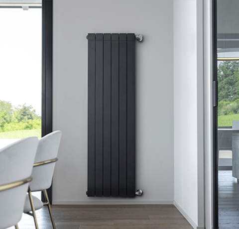 Calorifer aluminiu Fondital Garda S90 Aleternum 1800, vertical, 4 elementi, negru [3]
