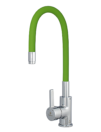 SANITARE - Baterie bucatarie pipa flexibila VERDE