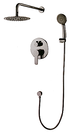 SANITARE - Set dus incastrat cu baterie design rotund