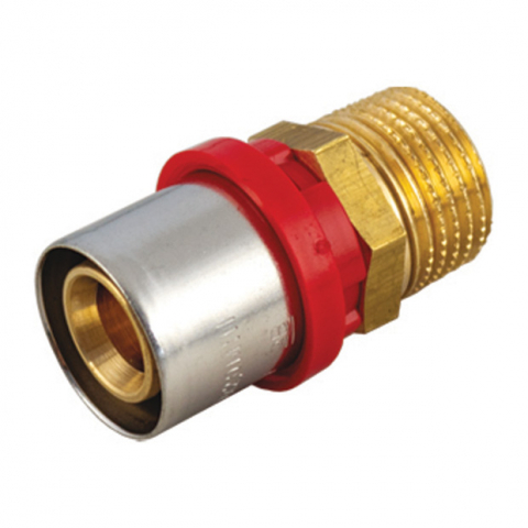 FITINGURI - Racord presare 1650 Tiemme, alama, filet exterior, D 40.35 mm x 1 1/4"