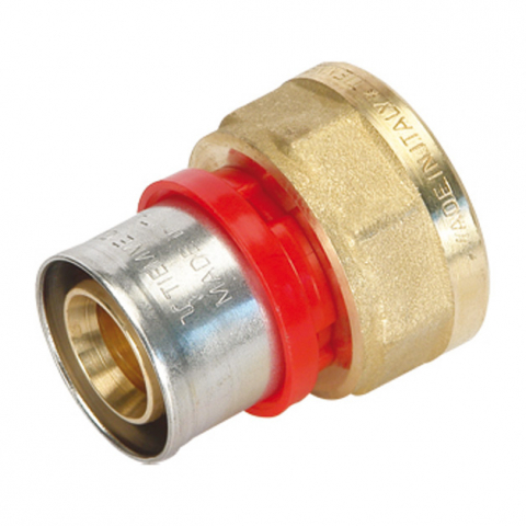 FITINGURI - Racord presare 1650 Tiemme, alama, filet interior, D 20.2 mm x 3/4"