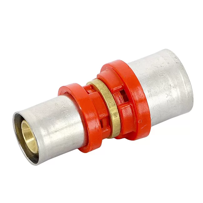 FITINGURI - Racord presare drept redus 1650 Tiemme, alama, D 26.3 x 20.2 mm