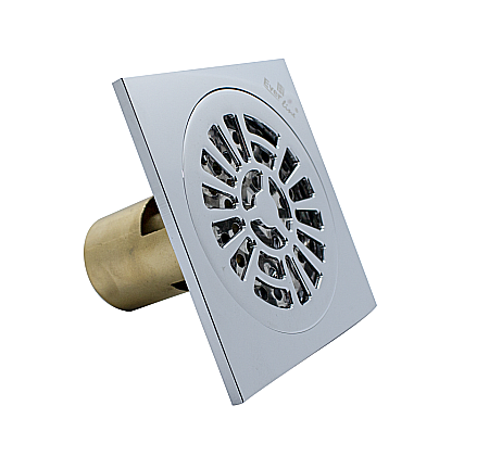 Sifon pardoseala cu ventil alama si capac inox [2]