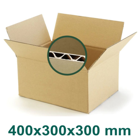 Cutii carton - Cutie carton 3 straturi natur 400x300x300 mm | Cubi.ro
