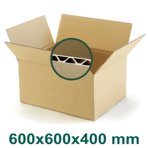 Cutii carton - Cutie carton 3 straturi C, 600x600x400 mm | Cubi.ro