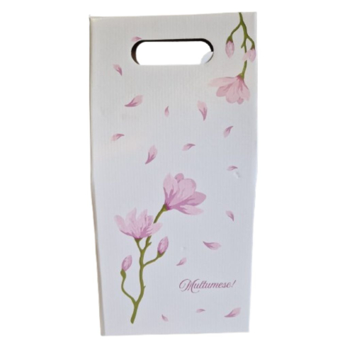 Cutii Cadou - Cutie cadou carton ondulat model magnolie 198x98x395 mm