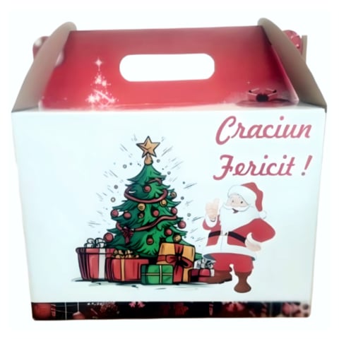 Cutii Cadou - Cutie cadou Crăciun Moș Crăciun & Brad 280x155x250 | Cubi.ro