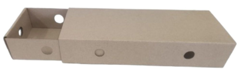 Cutie tavă + capac 265x100x45 mm – carton natur | Cubi.ro [2]