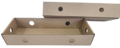 Cutii carton - Cutie tavă + capac 265x100x45 mm – carton natur | Cubi.ro