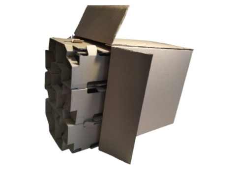 cutii vin - Cutie vin transport online, 6 sticle, 335x230x395, pentru 3 x suport 2 sticle vin