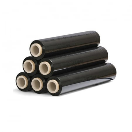 Accesorii Ambalare - Folie stretch, 23microni, 50cm, 1.33kg, tub 180g, 1.15kg folie, negru