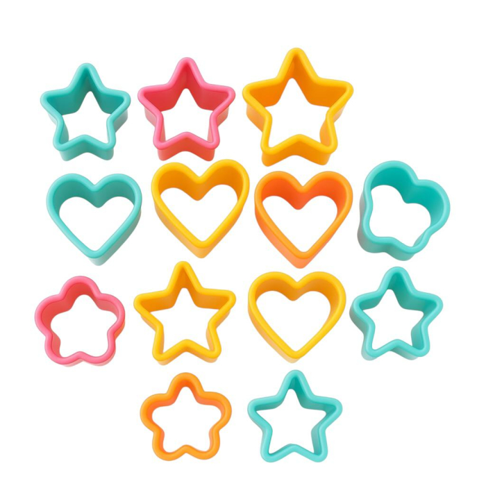 Set 12 Forme Rainbow pentru Joaca si Creativitate – Inimi, Stele, Floare [1]