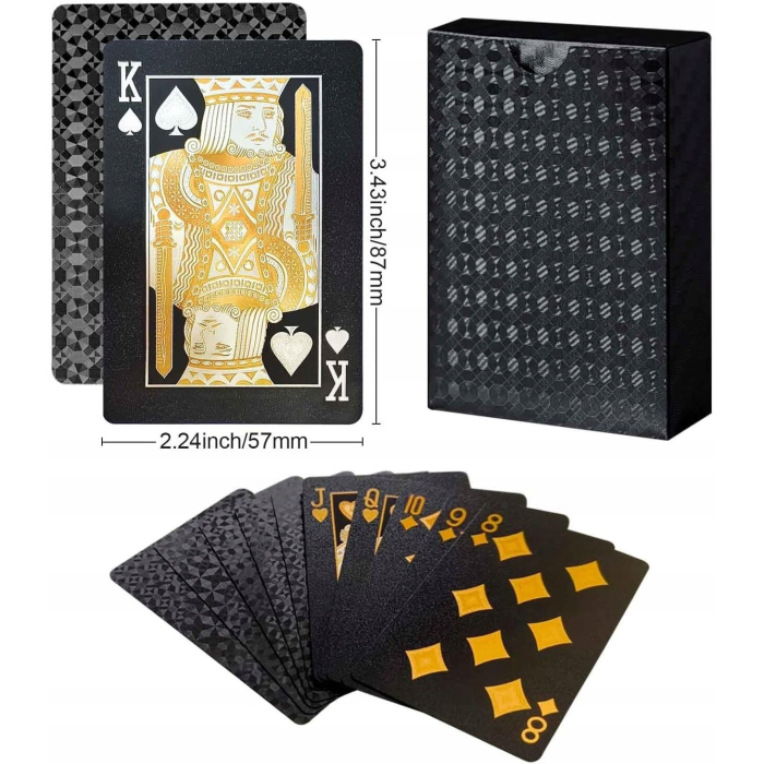 Carti de Joc Negre Premium cu Elemente Aurii si Cutie Luxury – Poker Edition [1]