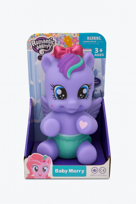 Ponei Mov Baby Merry Romantic Merry – Jucarie Unicorn Cu Aripi Pentru Copii, Figurina 21x14 cm [1]