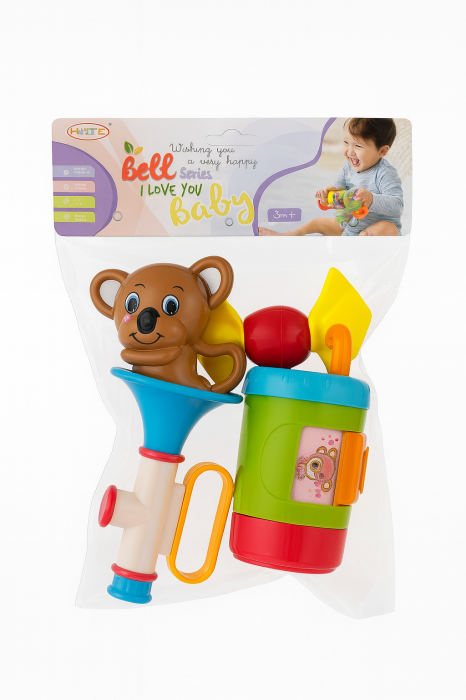 Set Jucarii Zornaitoare pentru Bebelusi, 2 piese, 27x18.5 cm, Culori Vii, 3+ luni [2]