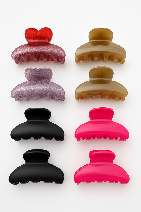 Set 6 Cleme Par 9cm Mix Glitter si Lucioase – Accesorii Puternice pentru Coafuri [2]