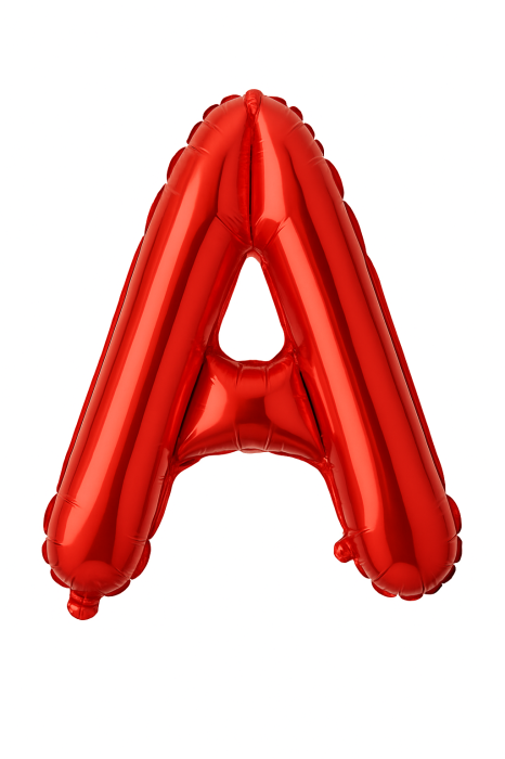 Balon folie litera A rosu 35 cm, decor aniversari si petreceri, 1 buc [1]