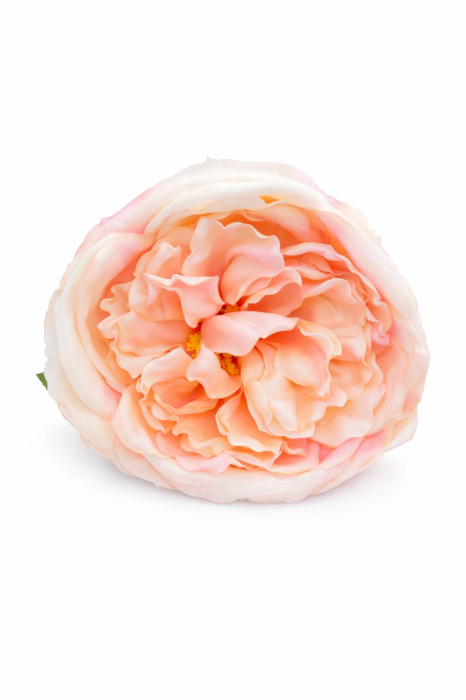 Trandafir artificial crem discret extrabogat cu petale 50 cm diametru floare 10 cm [2]