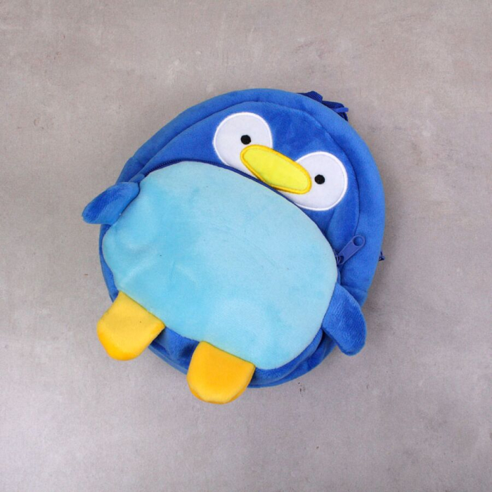 Rucsac plus copii 23x23 cm model pinguin albastru, moale, usor, ideal pentru gradinita [2]