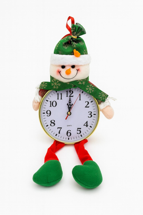 Ceas Decorativ Om de Zapada cu Picioruse, Model Craciun, 45cm [1]