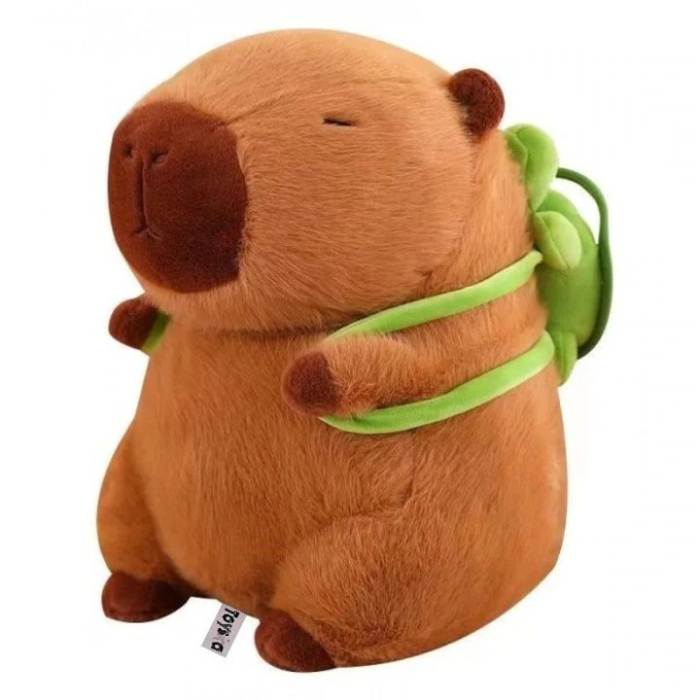 Capibara de Plus 40 cm cu Broscuta – Jucarie Pufoasa, Dragalasa, Cadou Perfect [3]