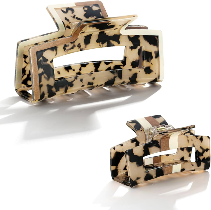 Set 12 Clame Par Acrilice Premium – Culori Diferite, Design Tortoise Marble [3]