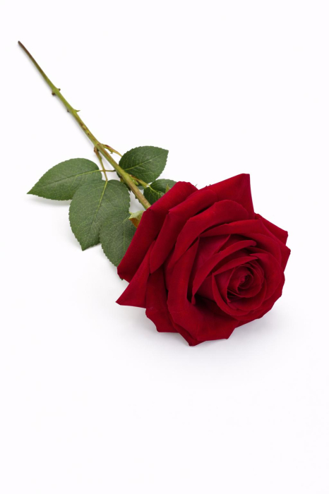 Trandafir artificial visiniu petale catifea aspect elegant natural 45 cm [2]