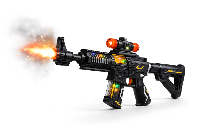 Pusca Jucarie Digital Gun – 51 cm, cu Lumini si Sunete, Model Militar Modern [1]