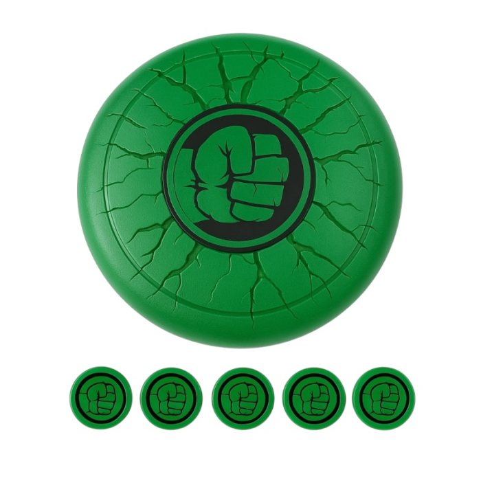 Scut de Joaca Verde cu lansator discuri – Design Cracked Punch – 30x17 cm [2]