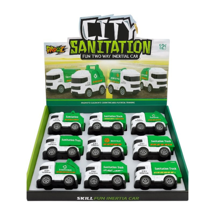 Set 9 masini de gunoi mecanice City Sanitation, jucarii copii 3+ [1]