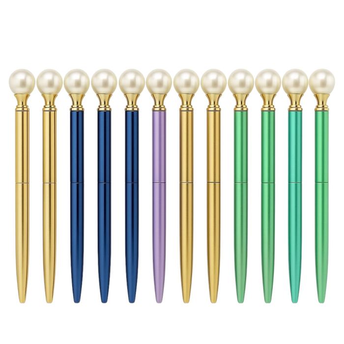 Set 48 Pixuri Elegante cu Perluta – Design Luxury, Mix Culori, Display Desktop [1]